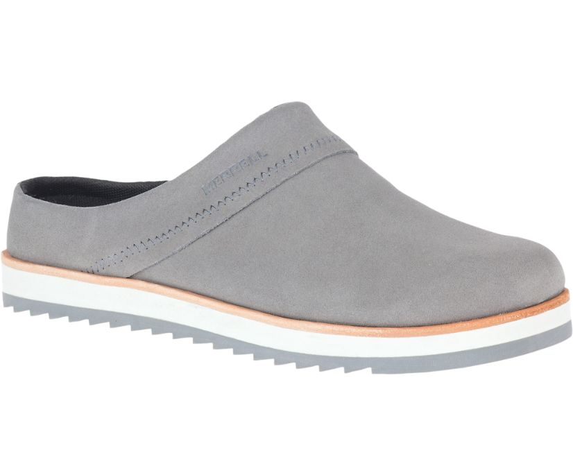 Buty Merrell Juno Clog Suede - Slip Ons Damskie Merrell - Jasny Szare [RDJYV-7328]